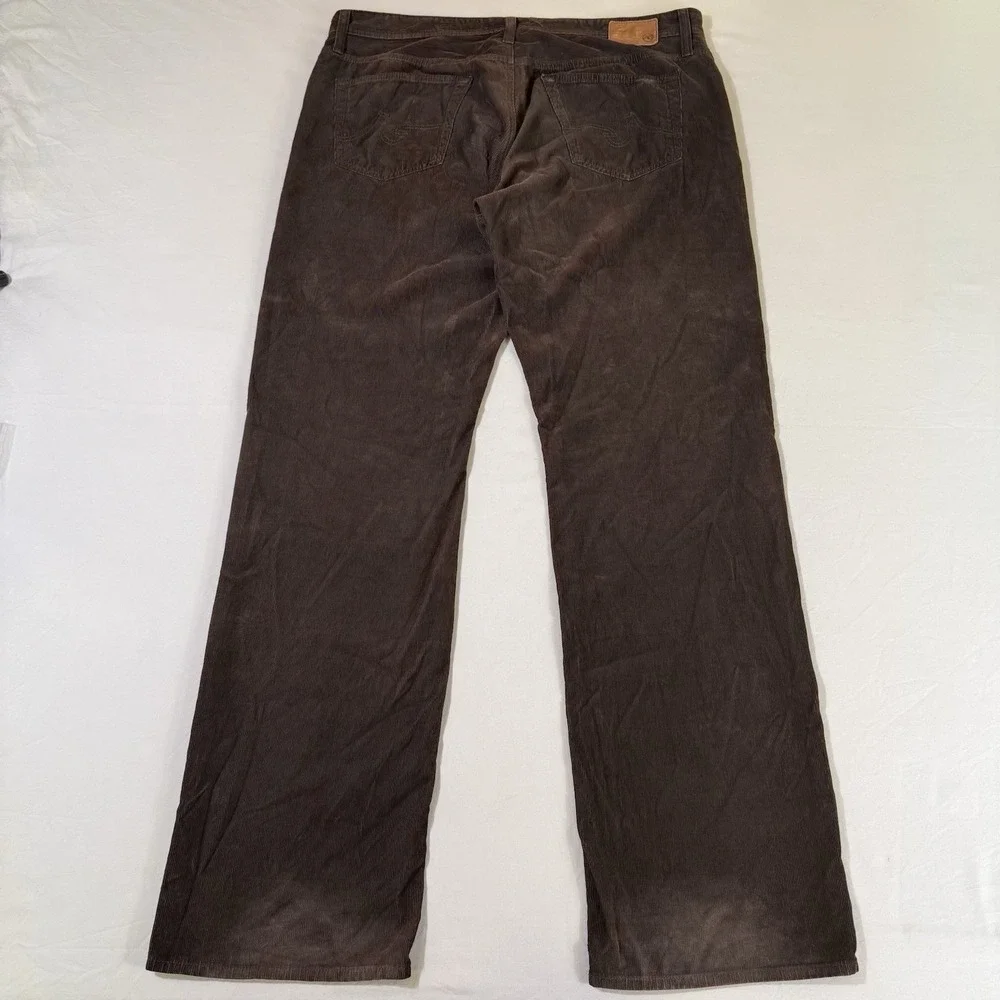 AG Adriano Goldschmied The Protege Straight Leg Corduroy Pants‎ Mens 40x36 Brown